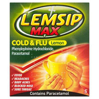 Lemsip Max Cold & Flu Lemon 5pk