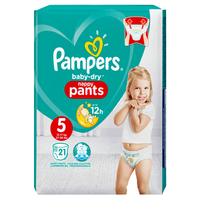 Pampers Babydry Nappy Pants Size 5 21 Nappies