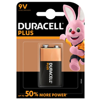 Duracell Plus Power Type 9v Alkaline Batteries