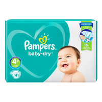 Pampers Baby-Dry Size 4+ Nappies Breathable Dryness