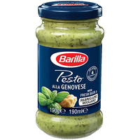 Barilla pesto sauce with basil