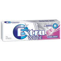 Wrigleys Extra White Bubblemint Sugar Free Gum 10pk
