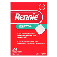 Rennie Peppermint Tablets 24pk