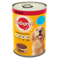 Pedigree Dog Food Tin Beef In Gravy