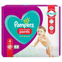 Pampers Active Fit Nappy Pants Size 4 Essential Pack