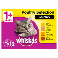 Whiskas Poultry Selection In Gravy Adult Cat Food Pouches