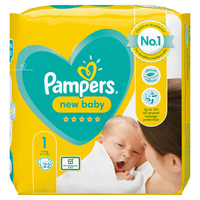 Pampers New Baby Size 1 Nappies Carry Pack
