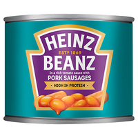 Heinz Beanz With Pork Sausages In Tomato Sauce