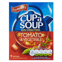 Batchelors Cup A Soup Tomato  Vegetable With Croutons