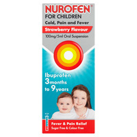 Nurofen For Children, Cold, Pain & Fever Relief Liquid, Strawberry