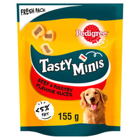 Pedigree Tasty Minis Dog Treats Chewy Slices With Beef And Poultry