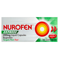 Nurofen Express Ibuprofen 200mg Liquid Capsules 16pk