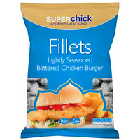 Superchick Fillets Lightly Seasoned Chicken Burger