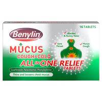 Benylin Mucus Cough & Cold All In One Tablets 16pk