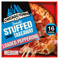 Chicago Town Takeaway Tomato Stuffed Crust Medium Loaded Pepperoni Pizza