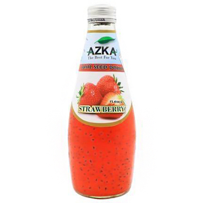 Buy Azka Basil Seed Drink Strawberry 290ml for 1.82 from Tasty