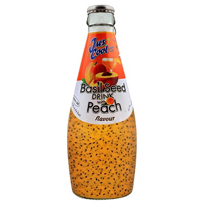 Buy Jus Cool Basil Seed Peach Flavour 290ml for 1.35 from Go