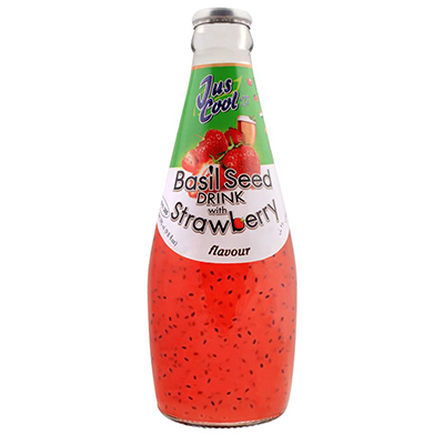 Buy Jus Cool Basil Seed Drink With Strawberry Flavor 300ml for