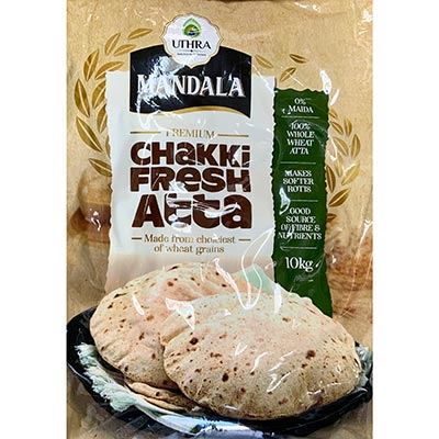Buy Uthra Mandala Chakki Fresh Atta - 10kg at £ from Dadoo's Food  Store | Trolleymate